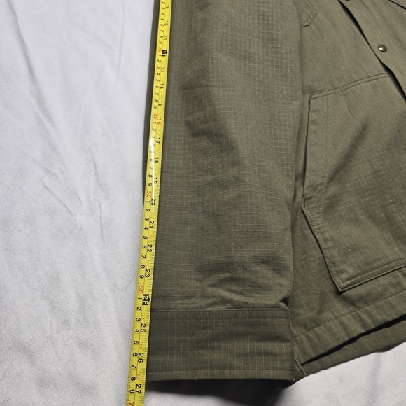 Carhartt 104146 Ripstop Solid Shirt Jacket 2XL Green Flannel Lined Coat - Picture 6 of 9